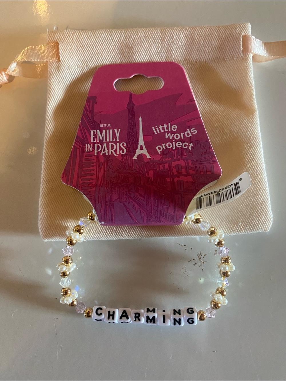 Little Words Project. Emily in Paris Charming bracelet size Small/medium. NWT